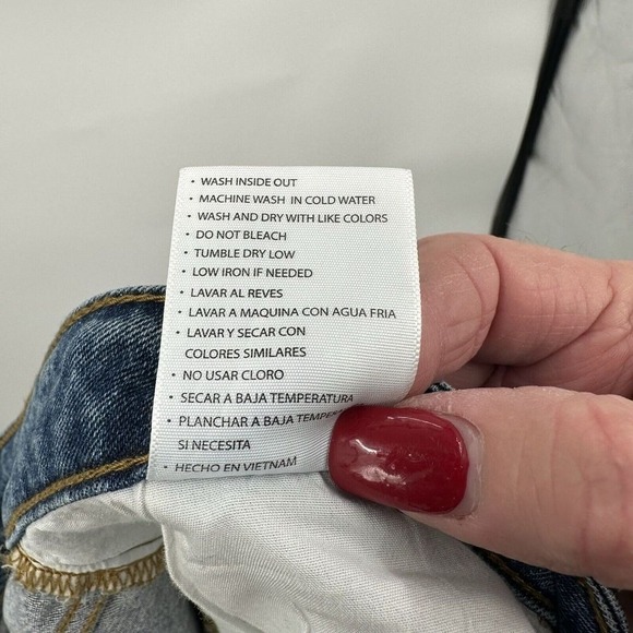 Kancan Women 31 Stretch Distressed Ripped Baggy Comfy High Rise Blue Denim Jeans - Picture 8 of 9